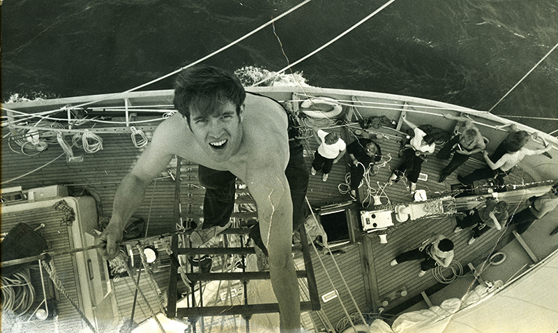 A young Keith Lees-Smeaton goes aloft