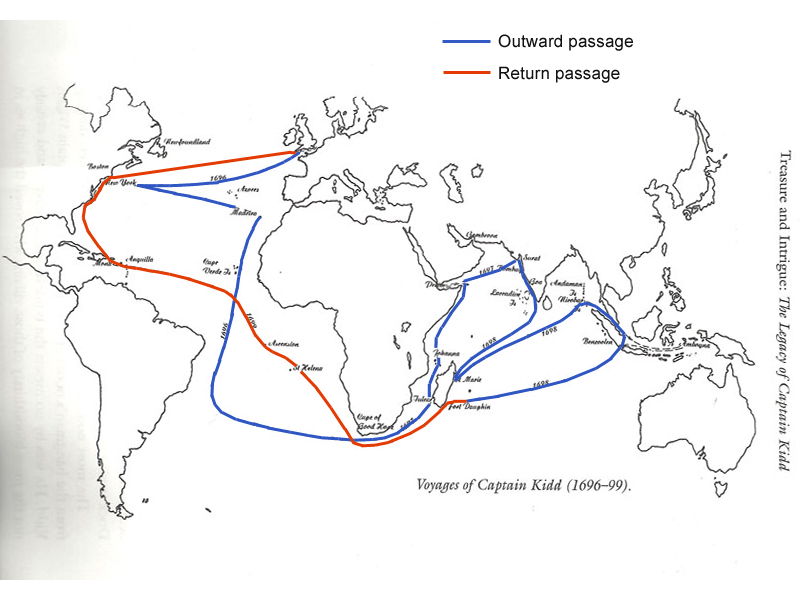 The voyages of Captain Kidd, 1696 – 1699