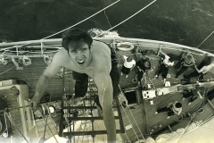 A young Keith Lees-Smeaton goes aloft