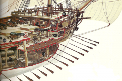 The Adventure Galley, showing how sails and oars combine