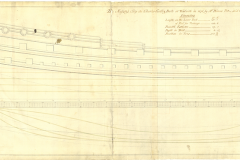 Line drawing of one of Captain Kidd's ships