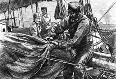 Setting a traditional sail