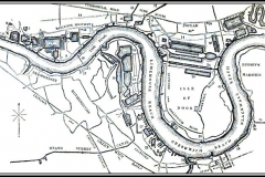 The historic Pool of London and further downstream